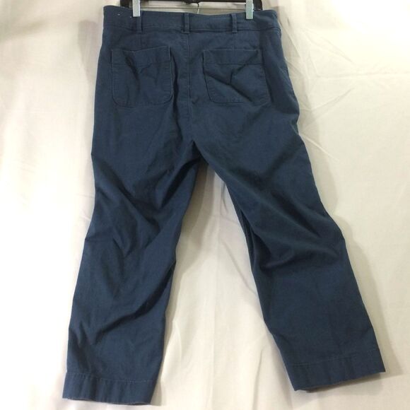 Loft Outlet Womens High Rise Straight Pants Steel Blue Size 14 Cotton Stretch - Picture 2 of 4